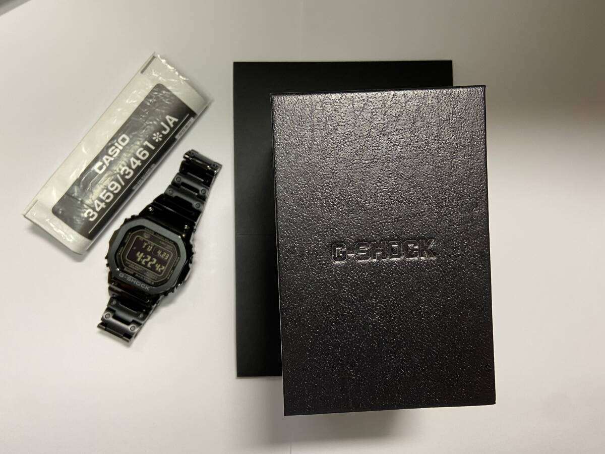 箱 保証書付 美品純正 CASIO カシオ G-SHOCK Gショック フルメタル GMW-B5000GD-1JF 黒 タフソーラー マルチバンド の画像8