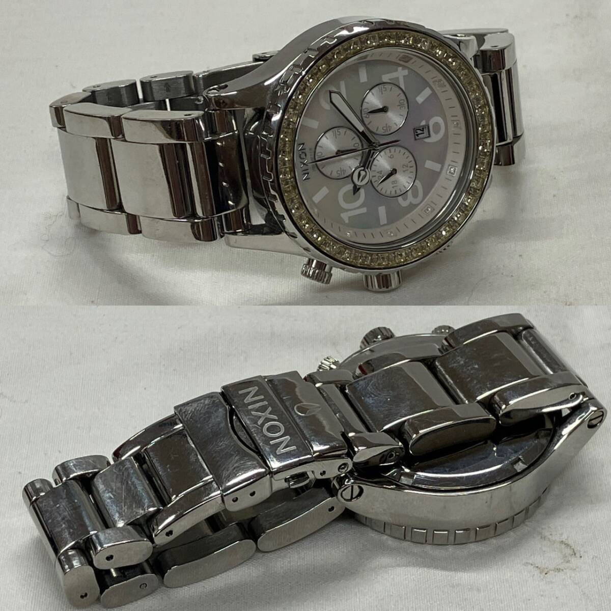 5060-1B 【ジャンク品】 NIXON ニクソン THE 42-20 CHRONO クロノグラフ クォーツ メンズ腕時計の画像8