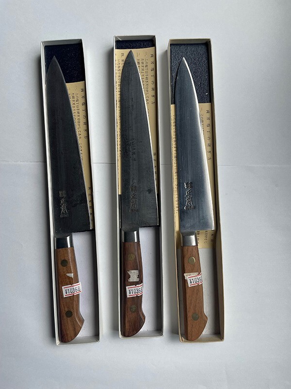  kitchen knife regular book@ Western kitchen knife 3ps.@tsuba attaching meat cleaver 210mm