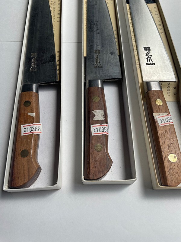  kitchen knife regular book@ Western kitchen knife 3ps.@tsuba attaching meat cleaver 210mm