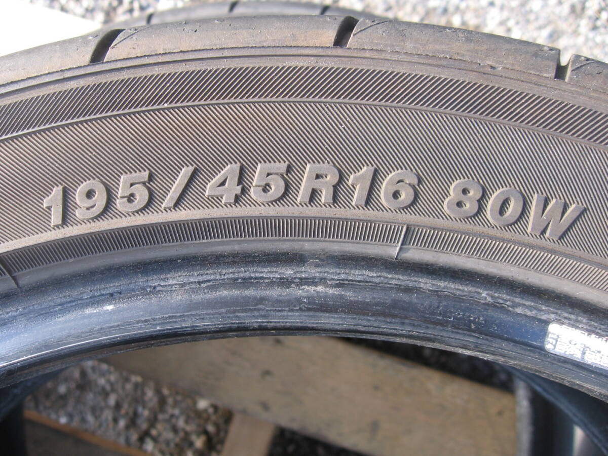 中古タイヤ 195/45R16 ’20製 ヨコハマ ADVAN NEOVA AD08R ２本組 7分山の画像6