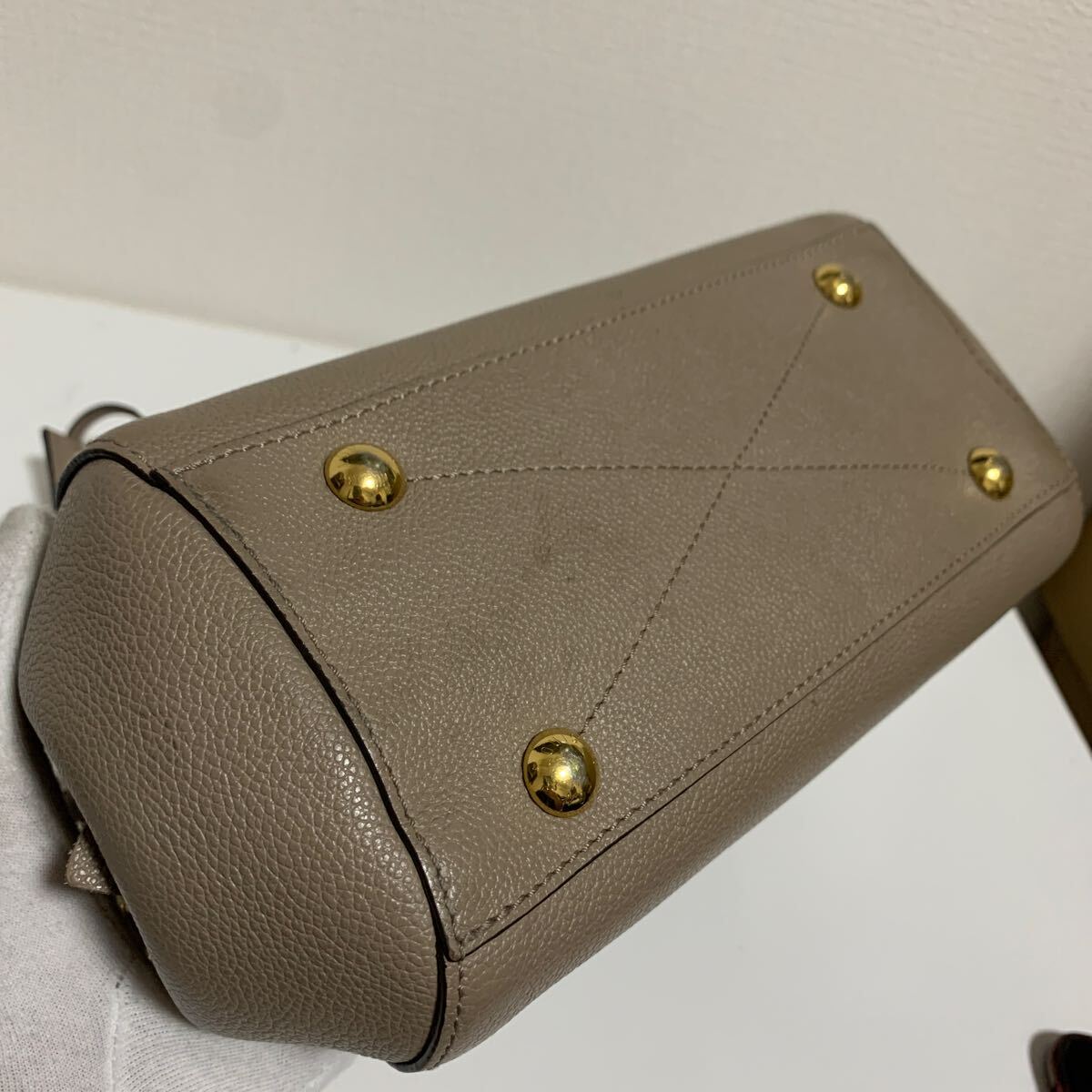 美品 LOUIS VUITTON ルイヴィトン モンテーニュBB バイカラー 2way ハンドバッグ ベージュ系 の画像10