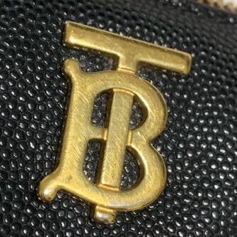 現行モデル 美品 Burberry バーバリー TBコンチネンタルウォレット ラウンドファスナー ジッピーウォレット 長財布 ブラック 金金具の画像8