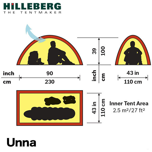 111 y015 未使用品 HILLEBERG Unna Sand ヒルバーグ ウナ 純正フットプリント付き テントの画像2