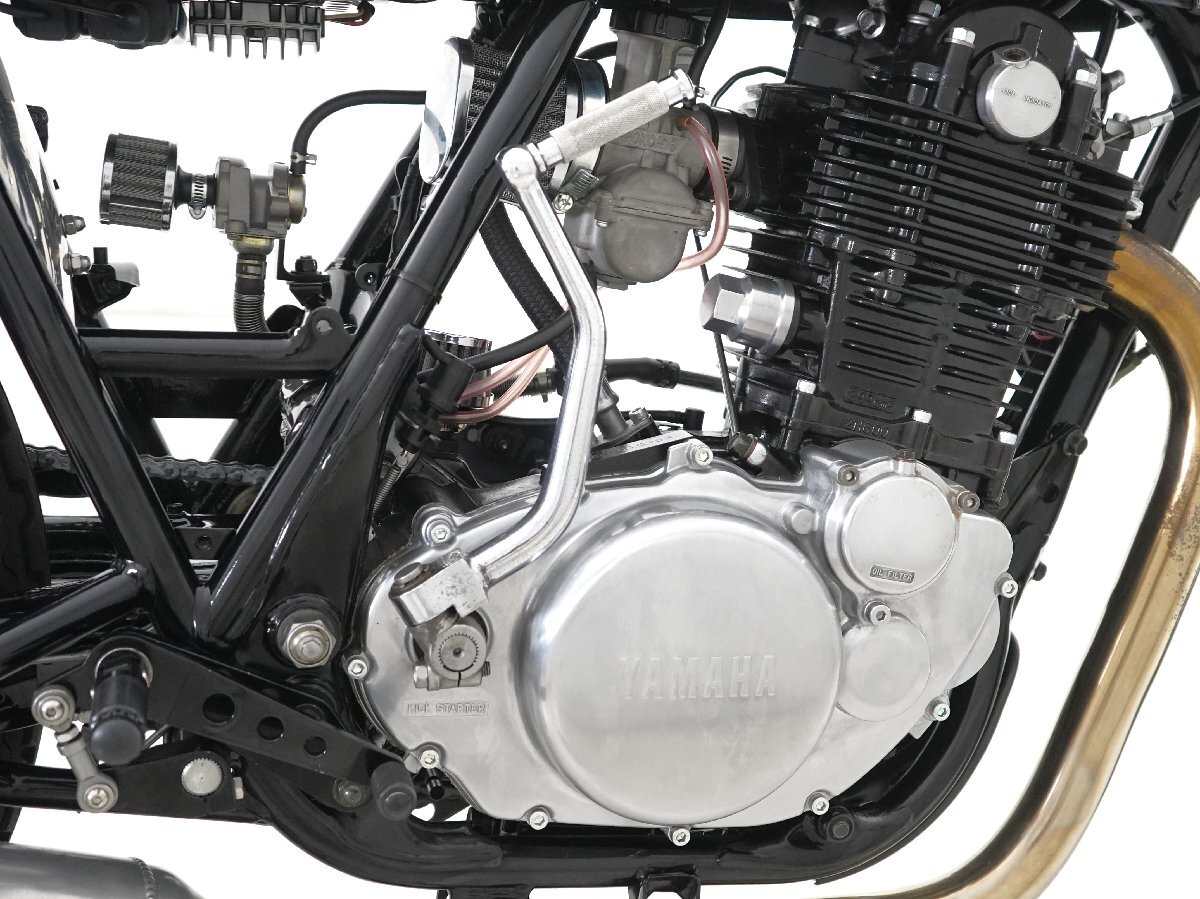 美車 カフェレーサーカスタム SR400 2003年 OKOキャブ スパトラマフラー OHLINSリアサス ETC付 動画有り 下取強化出張可 全国通販 業販歓迎_画像2