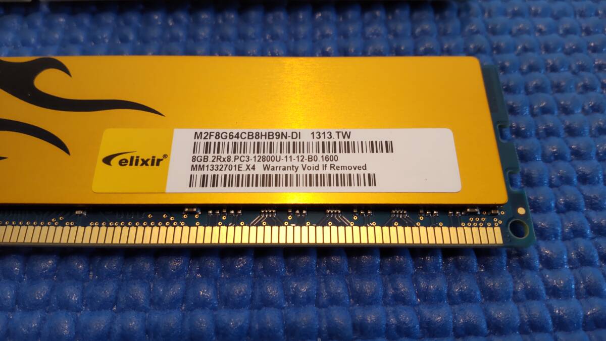 CFD販売 Elixir デスクトップPC用メモリーW3U1600HQ-8GC11 DDR3 PC3-12800 8GB x2枚 中古品 M1_画像4