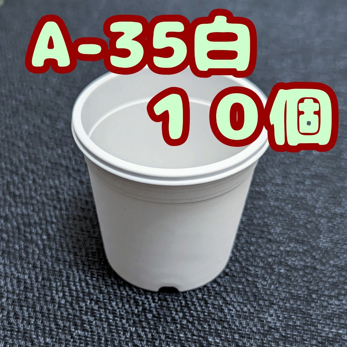 ◆送料無料◆プラ鉢【A-35】10個 スリット鉢 丸 プレステラ 多肉植物_画像1