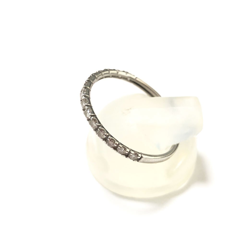 【】Pt900 ダイヤモンド0.30ct ハーフエタニティ リング ＃13 プラチナカラー 指輪の画像5