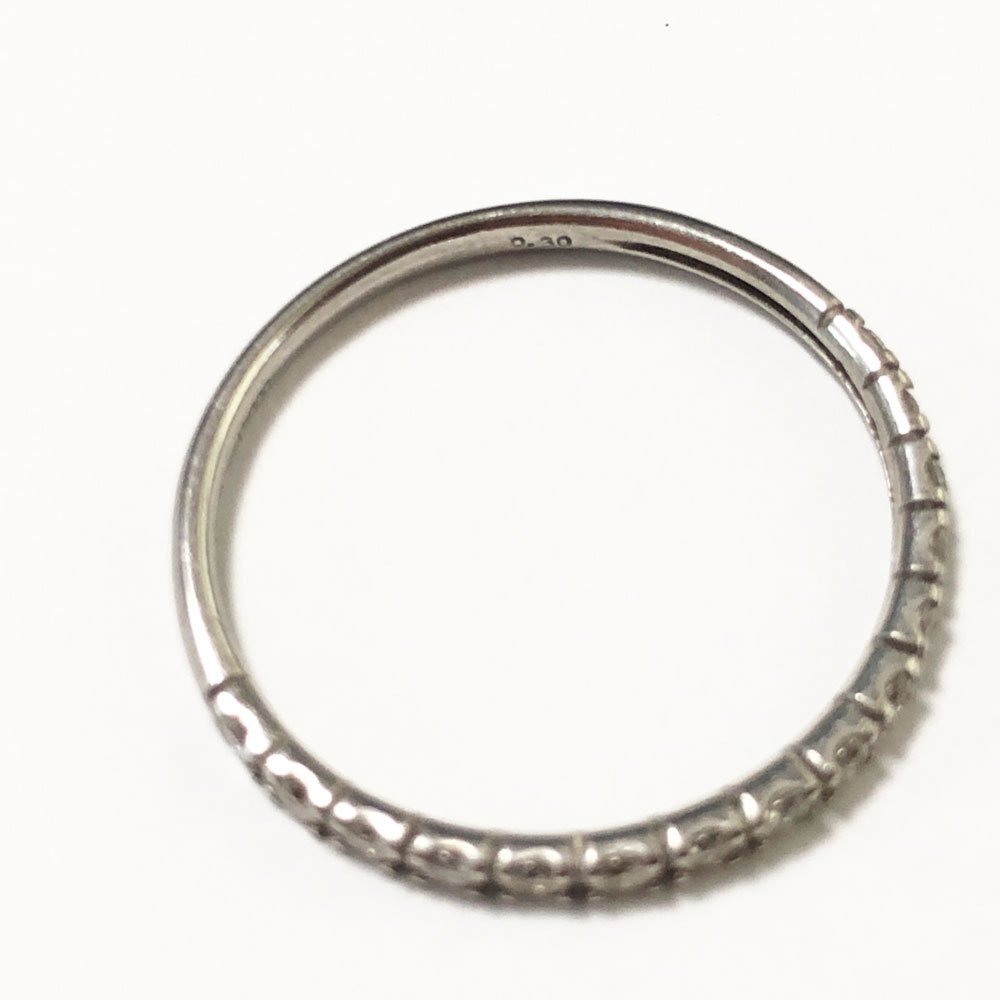 【】Pt900 ダイヤモンド0.30ct ハーフエタニティ リング ＃13 プラチナカラー 指輪の画像8
