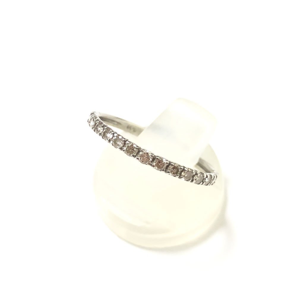 【】Pt900 ダイヤモンド0.30ct ハーフエタニティ リング ＃13 プラチナカラー 指輪の画像3