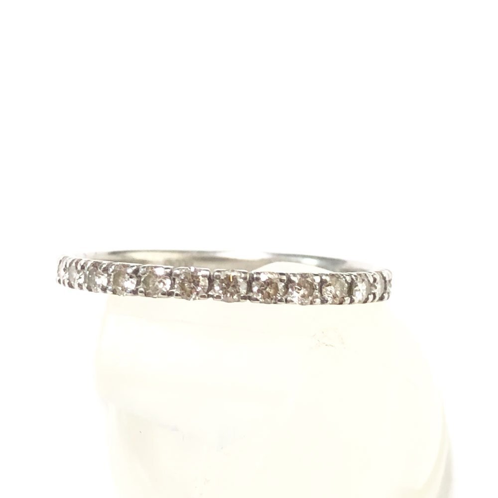 【】Pt900 ダイヤモンド0.30ct ハーフエタニティ リング ＃13 プラチナカラー 指輪の画像10