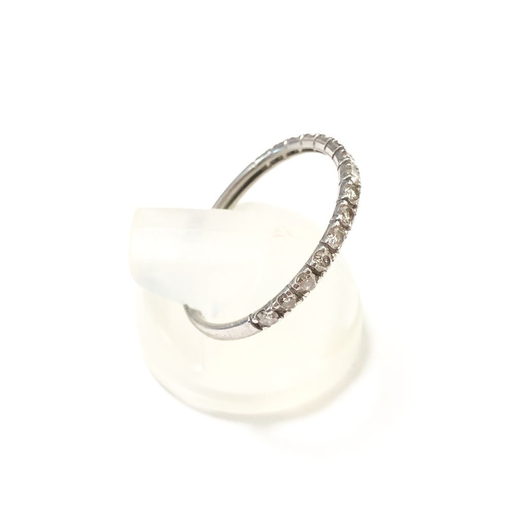 【】Pt900 ダイヤモンド0.30ct ハーフエタニティ リング ＃13 プラチナカラー 指輪の画像4