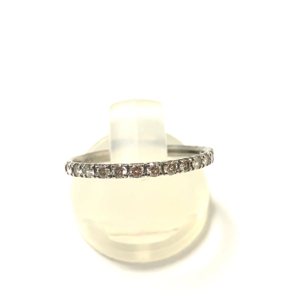 【】Pt900 ダイヤモンド0.30ct ハーフエタニティ リング ＃13 プラチナカラー 指輪の画像2