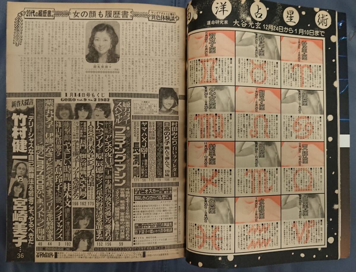 GORO ゴロー　1982年　昭和57年1月14日発行　NO.2【雑誌】_画像2