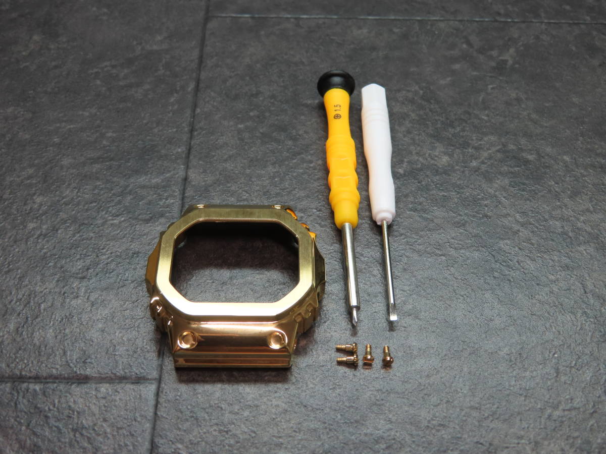 G-SHOCK/G амортизаторы *5610 серия [ Gold ] metal оправа из нержавеющей стали custom для #GW-M5610 etc.* бесплатная доставка 