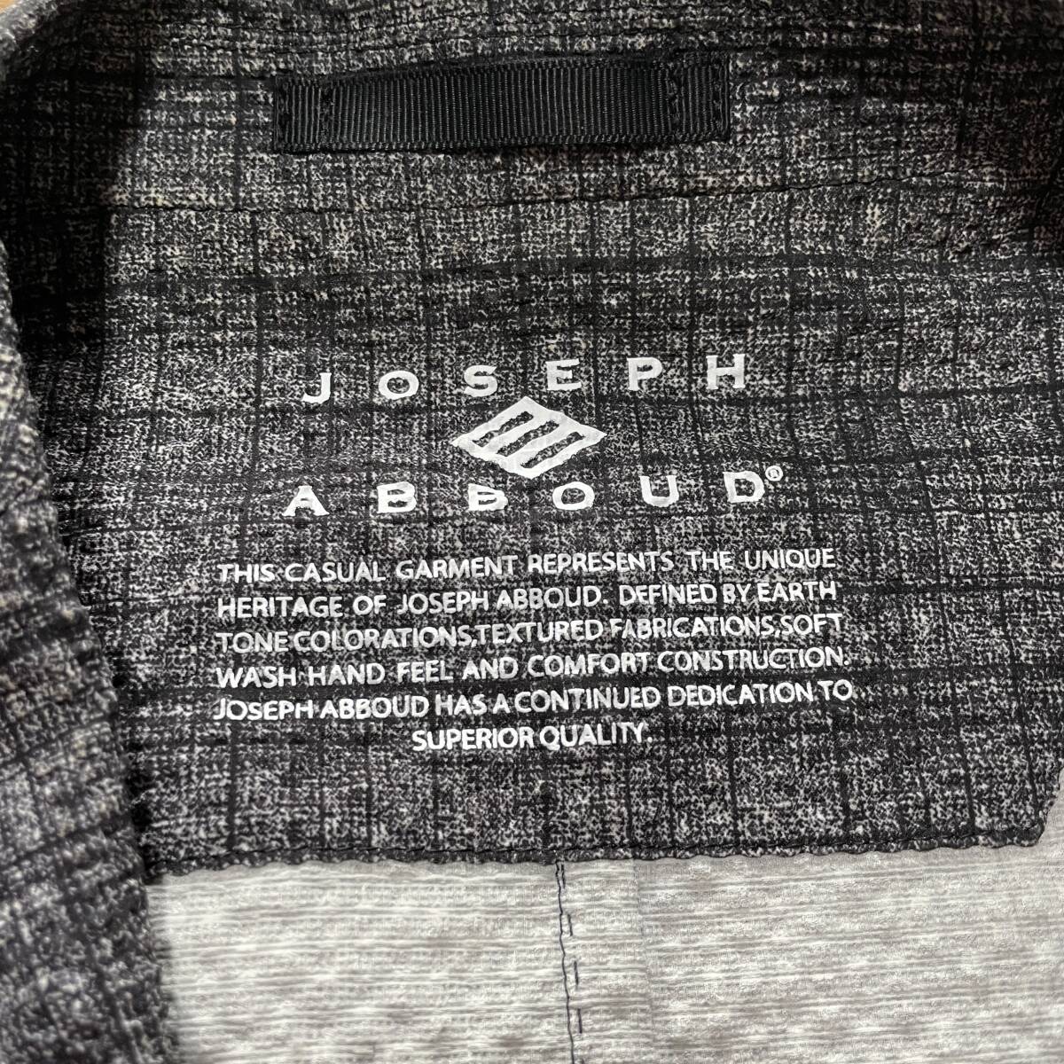 Z-4　JOSEPH ABBOUD（オンワード樫山）　サイズM！ポリエステル　アンコン　テーラードJKT（美品）_画像5