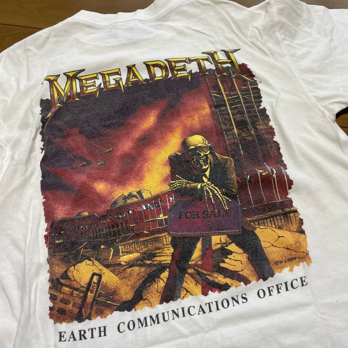D-2 ハードロックカフェ/Hard Rock（USA製・ビンテージ） サイズ M！ 1991年物 Tシャツ MEGADETHの画像7