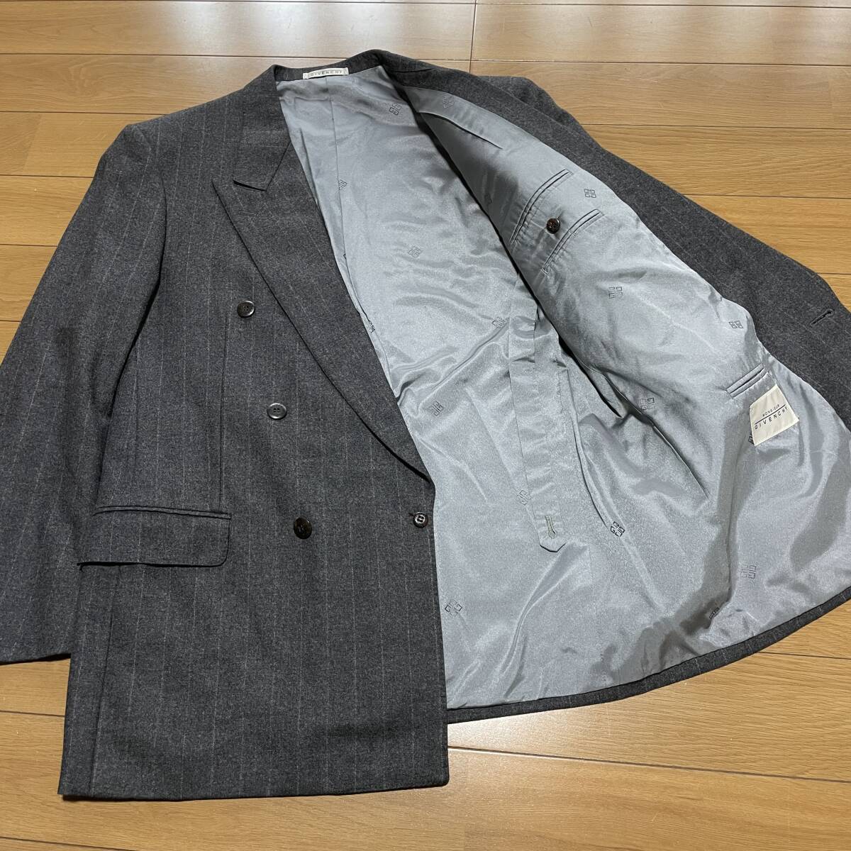 K-20 * Givenchy ( large circle / Old ) size top and bottom 84! wool ( cashmere entering )W suit setup *