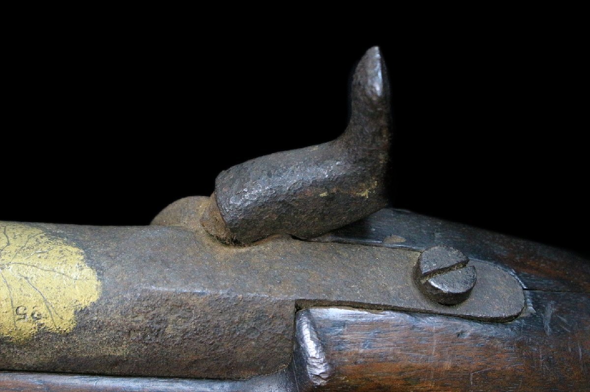 時代武具 管打ち式銃砲 全長:142.4cm 古式銃 骨董品 古美術品 3900keyの画像10