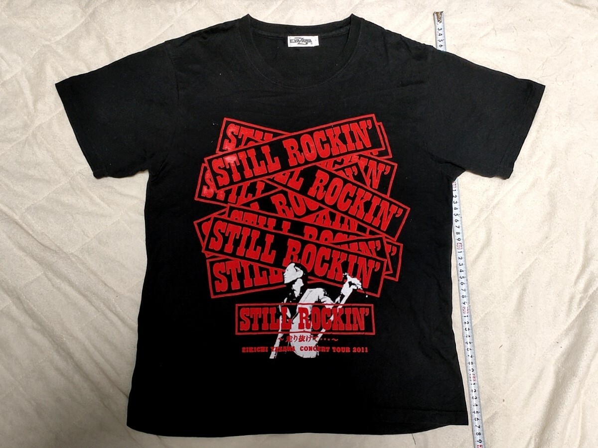 矢沢永吉☆ライブTシャツ☆Mサイズ☆STILL ROCKIN’ 走り抜けて☆2011年ツアー☆E.YAZAWA☆ブラック☆ 半袖Tシャツの画像1