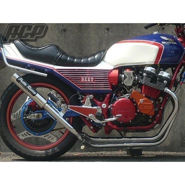 プリティー製 CBX400F 改 タイプ２ 4-2-1 マフラー　メッキ_画像1