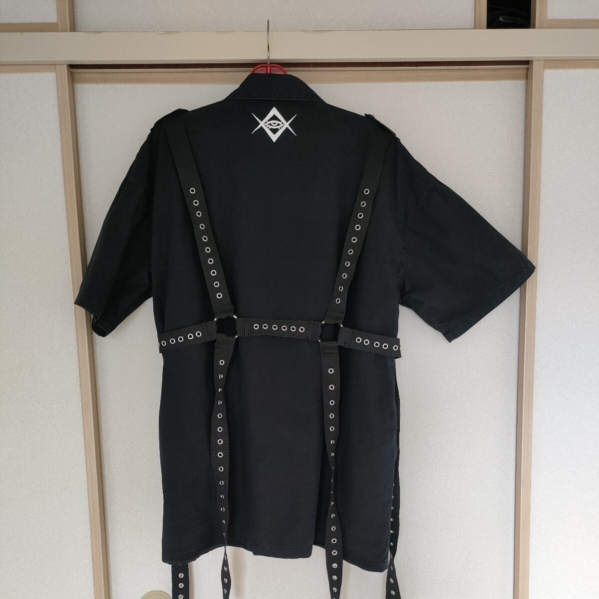 レフレム REFLEM ハーネス シャツ ワンピ 黒 ブラック レア フリーサイズの画像2
