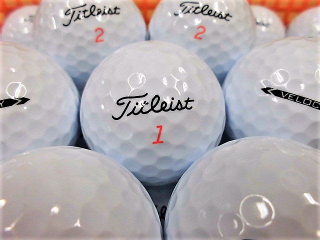 ●厳選美品●タイトリスト ベロシティ Titleist【VELOCITY】2022年モデル ホワイト 50個 ロストボール●の画像1