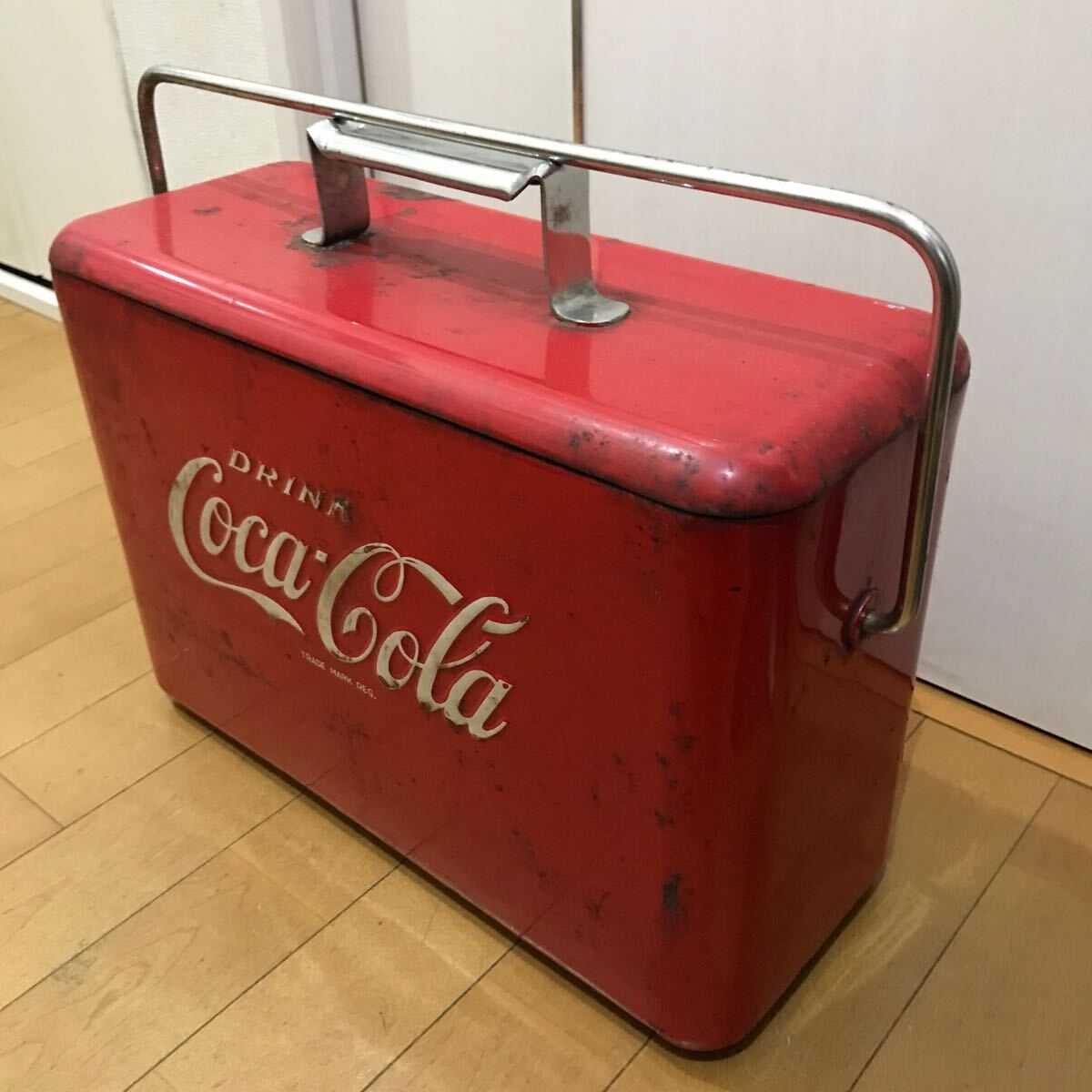 希少サイズ Coca-Cola コカコーラ ビンテージ クーラーボックスです。の画像2