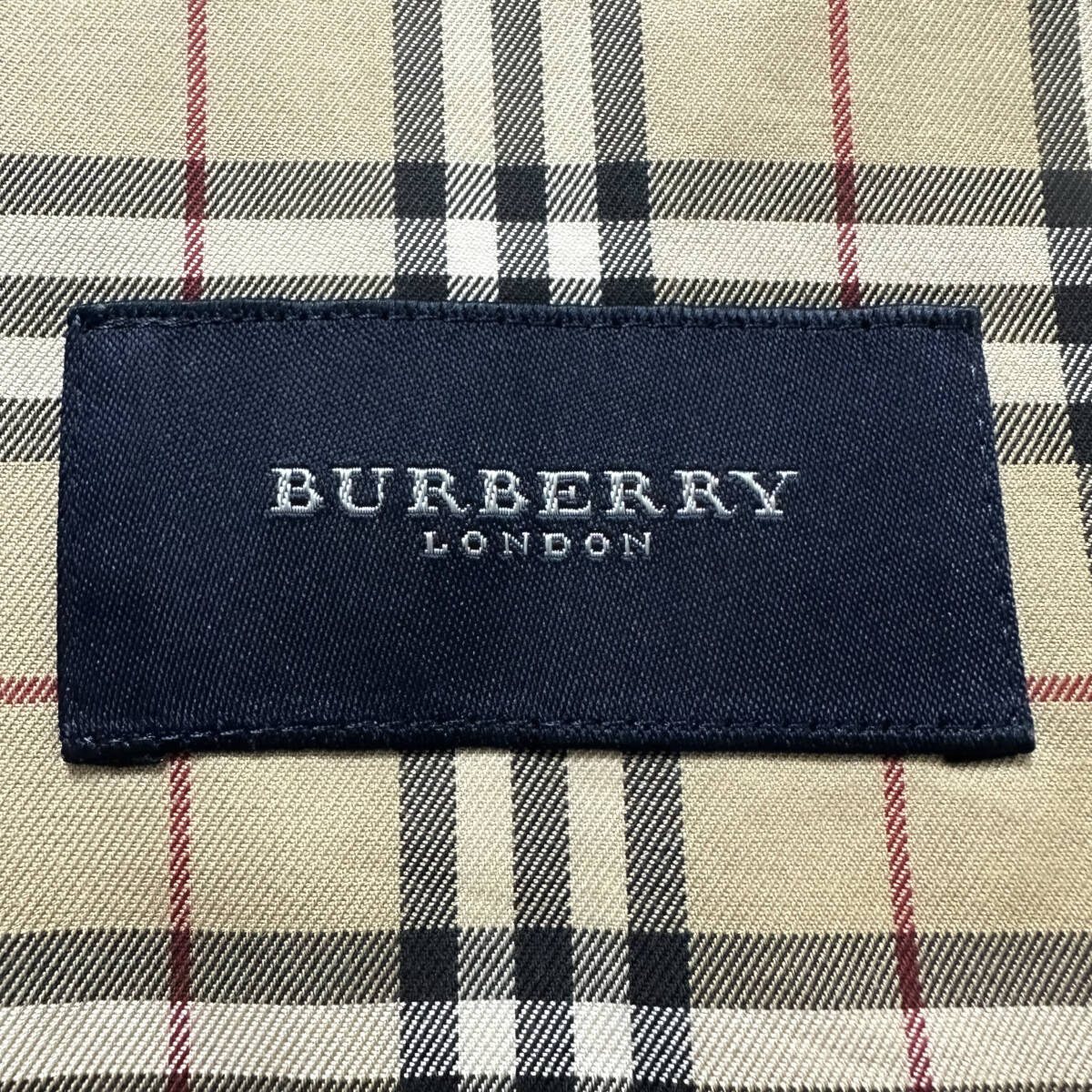 美品XL.LL!BURBERRY LONDON極上レザージャケット王道ノバチェック柄ハーフスウェードレザー調コートベージュ肌色大きいバーバリーロンドンの画像9