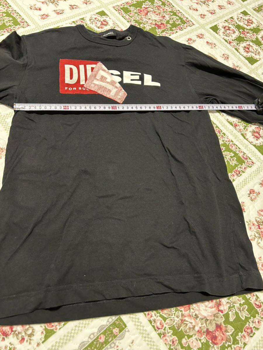 DIESEL black long sleeve cut and sewn damage manner Kids woman one Point Logo diesel black S