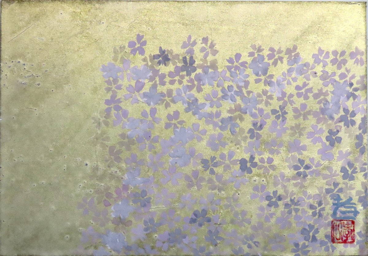 花・草木を豊な感性で描き続けています 人気日本画家作品 鈴木孝一 SM「サクラⅠ」額付 【創業53年の実績と信頼・正光画廊】