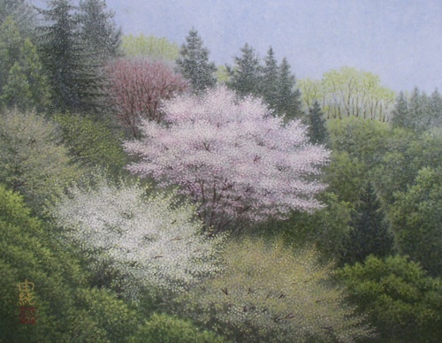  Sakura. name place Yoshino. spring. like wonderful work. recommended work! Japanese picture . wistaria . original 6 number [ spring ] [ establishment 53 year. results . trust * regular light ..]