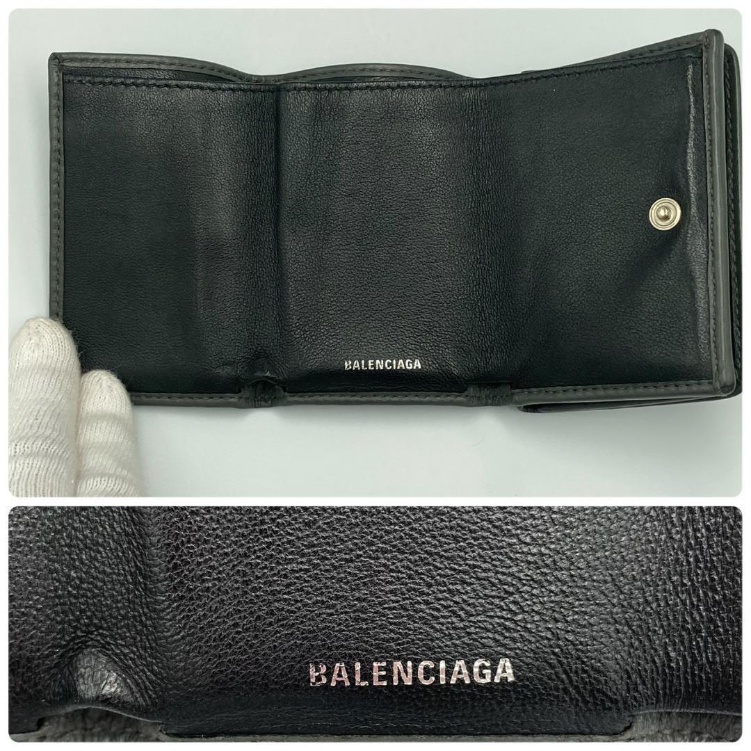 BALENCIAGA三つ折り財布 エブリディ ミニウォレット グレー BALENCIAGA三つ折り財布 エブリディ ミニウォレット グレー