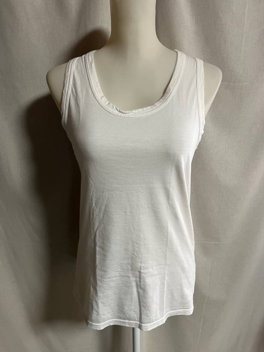  tube Y2405-3*ichi*ichi* tank top * white * white * cotton 100%* made in Japan * click post shipping 