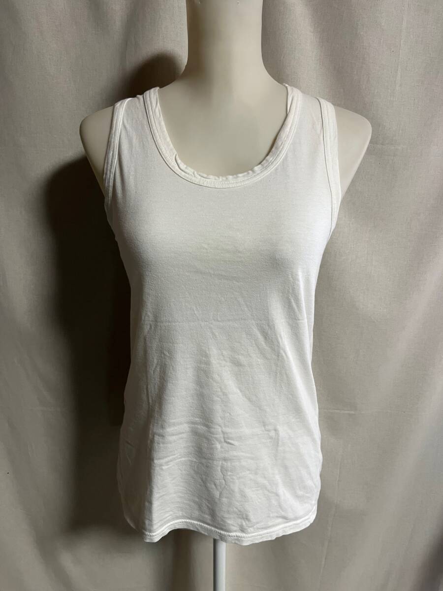  tube Y2405-4*ichi*ichi* tank top * white * white * cotton 100%* made in Japan * click post shipping 