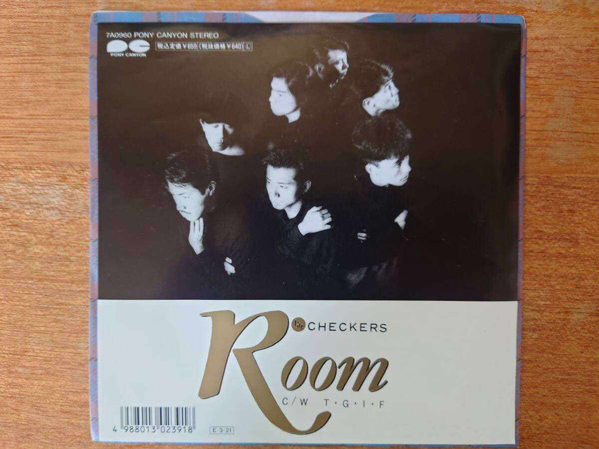 チェッカーズ/Room■1989年/シングル盤/7A0960/税込税抜定価表示ジャケ■CHECKERS/藤井フミヤの画像1