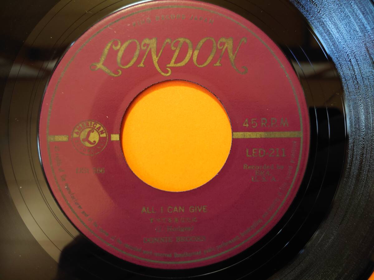 ドニー・ブルックス「ウイッシュボン」■1961年/国内シングル盤/LED-211/キングレコード■オールディーズ/DONNIE BROOKS/WISHBON_画像6