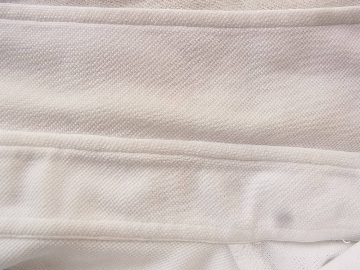 FEDELI フェデリ 鹿の子素材 半袖プルオーバー ワイドカラーシャツ サイズ 46 ホワイト MADE IN ITALYの画像6
