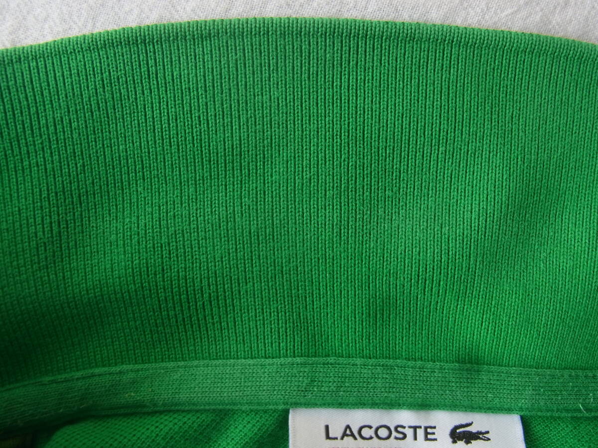 LACOSTE ラコステ 鹿の子素材ポロシャツ 型番 PH051V サイズ 4 日本製 グリーンの画像5