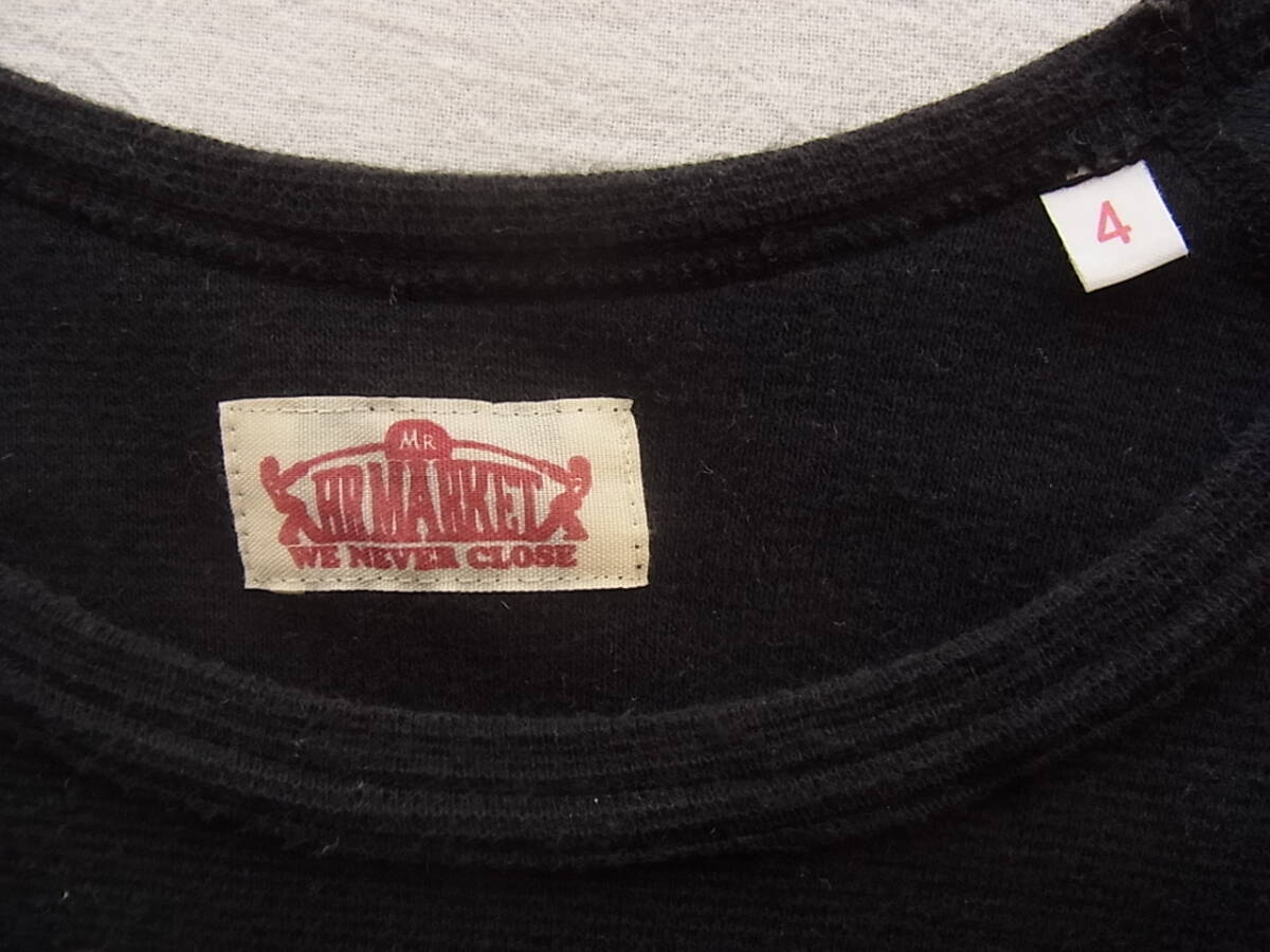 HOLLYWOOD RANCH MARKET Hollywood Ranch Market стрейч хлопок материалы футболка с длинным рукавом размер 4/XL сделано в Японии черный 
