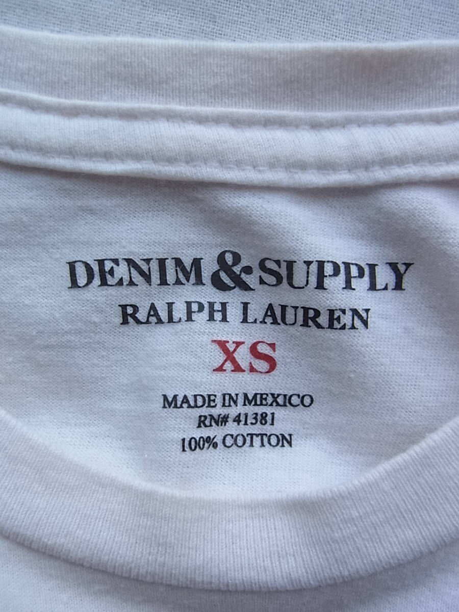 Ralph laulen ラルフ ローレン DENIM & SUPPLY デニム & サプライ ハワイアンプリント Tシャツ サイズ XS オフベージュ系の画像4