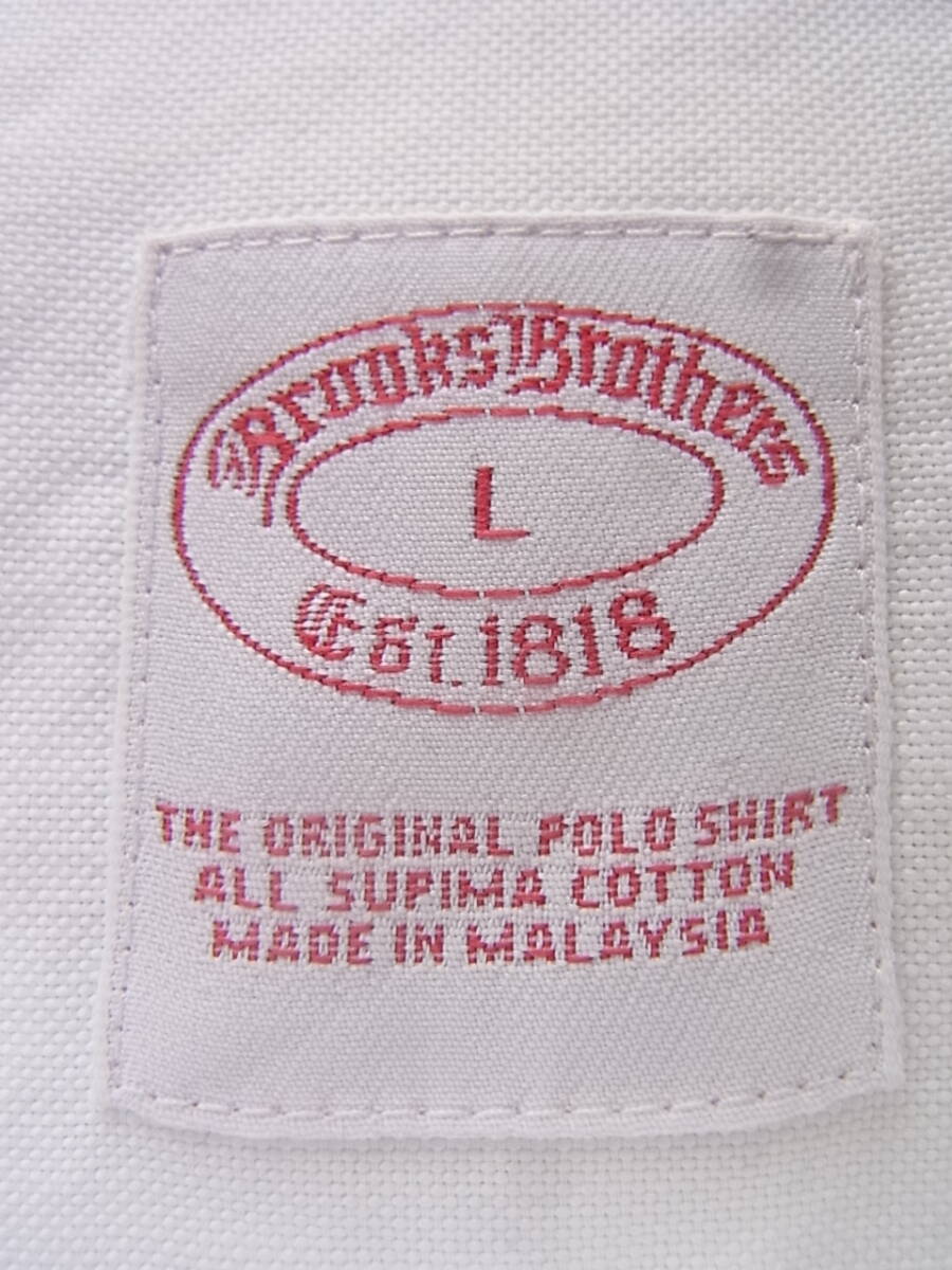 BROOKS BROTHERS  ブルックスブラザーズ スーピマコットンオックス素材 ボタンダウンシャツ サイズ L ホワイトの画像9