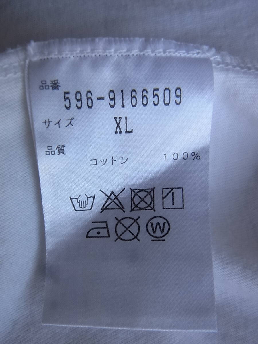 M H L マーガレット・ハウエル ロゴプリント ポケット付きTシャツ サイズ XL  ホワイト 日本製の画像7