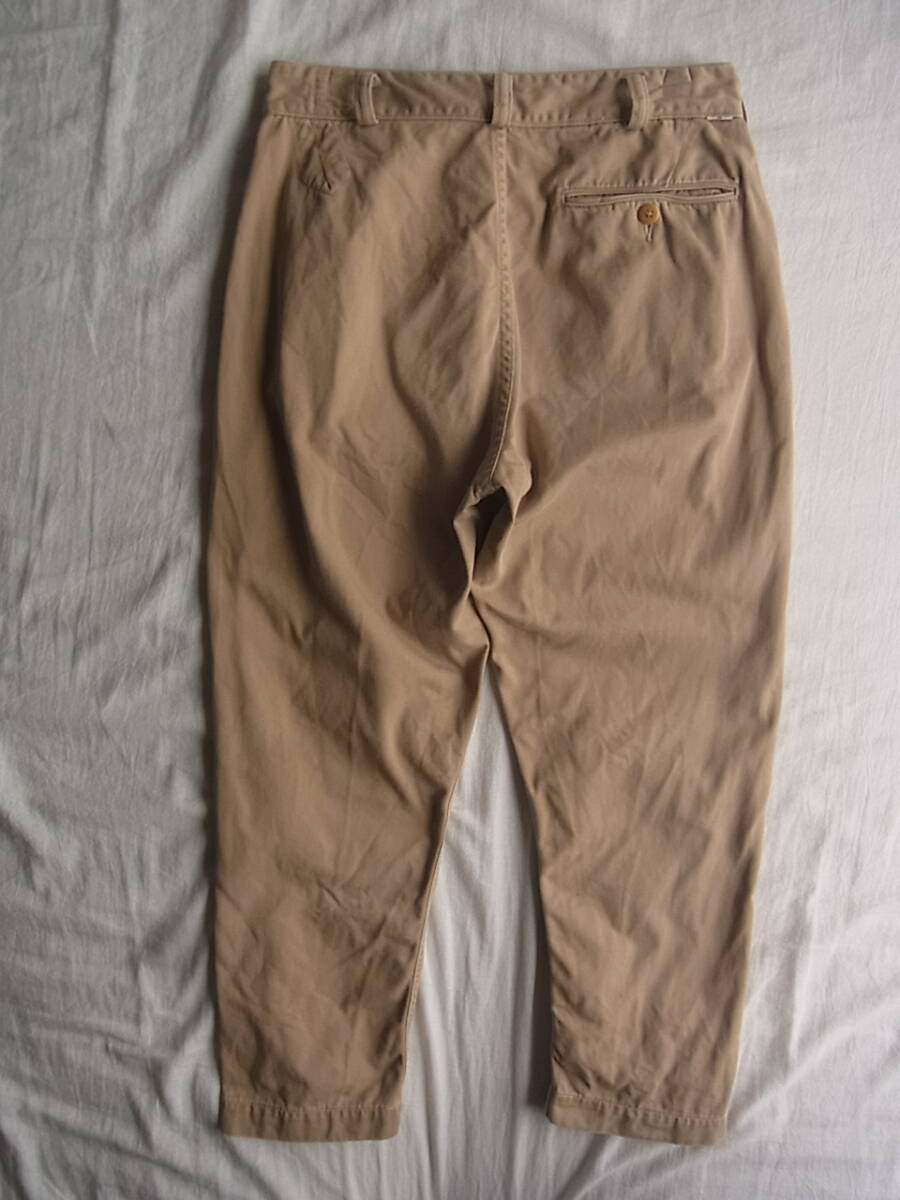 orslow or s low BILLY JEANbi Lee Gene tuck entering tapered Silhouette chino pants size 1 made in Japan beige 