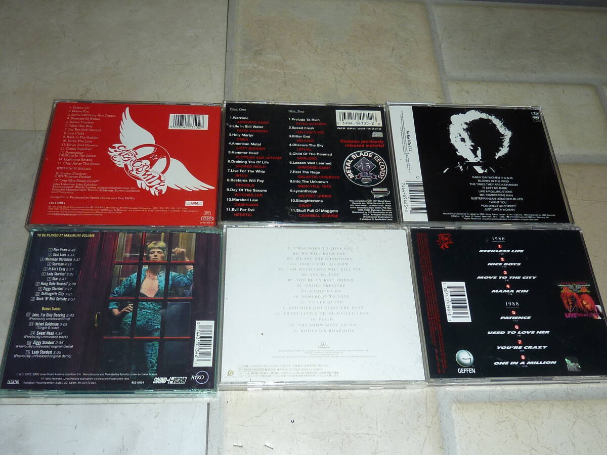 中古 洋楽CD６枚まとめて QUEEN エアロスミス DAVID BOWIE GUNS'N ROSES BOB DYLAN METAL BLADE RECORDSの画像2