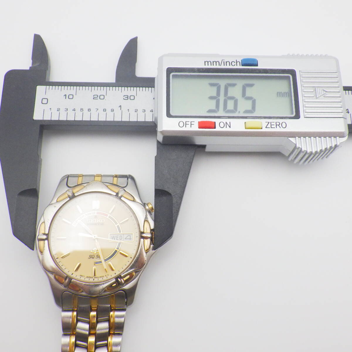 セイコー キネティック KINETIC SQ50 5M43-0A50 オートクオーツ 腕時計 メンズ デイデイトの画像8