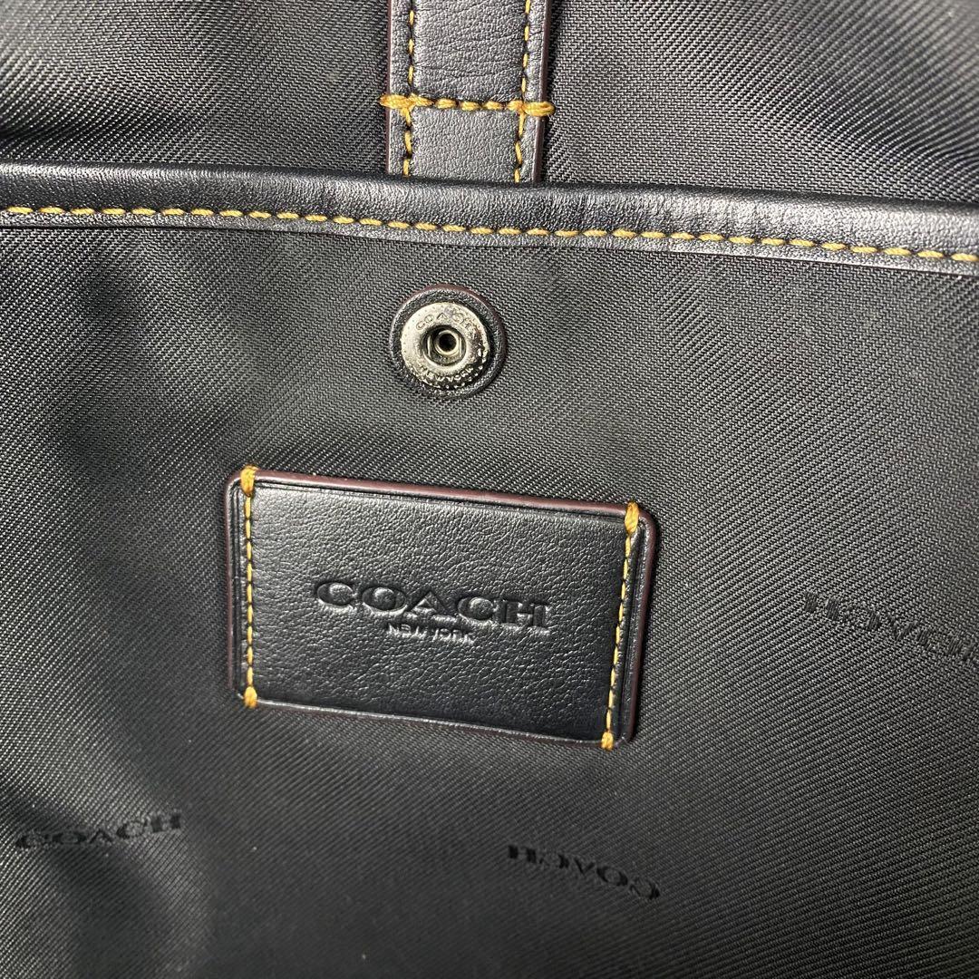 1円〜【即完品】COACH コーチ ボディバッグ ショルダーバッグ アカデミー ウィズ ワイルドビースト デニム 迷彩柄 レザー 男女兼用_画像10