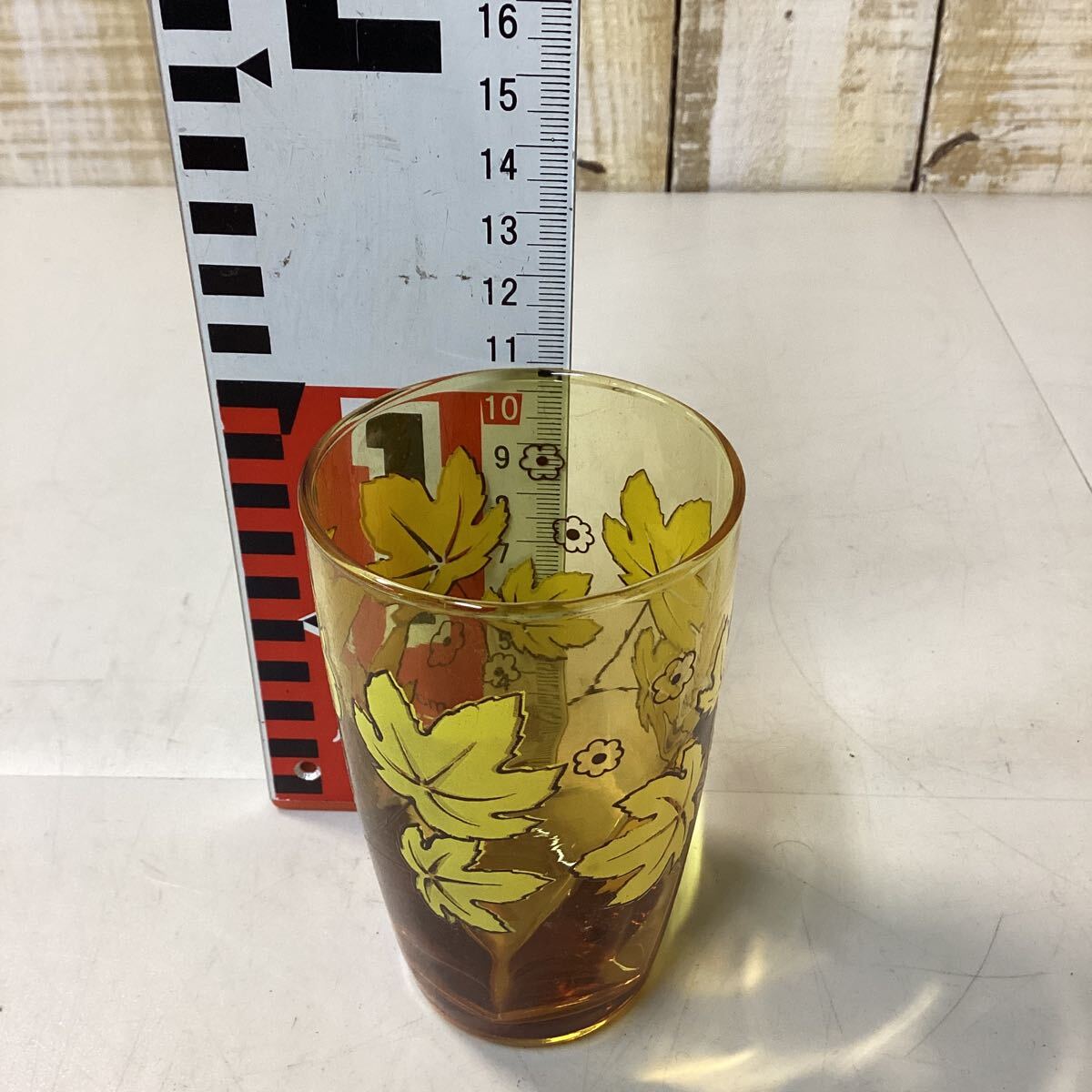 昭和レトロ 当時物 アデリア グラス ガラスコップ レトロポップ 食器 花柄 アデリアグラス_画像7