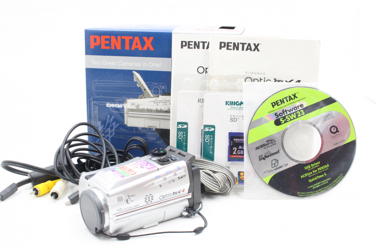 【ト静】 ★ PENTAX デジタルカメラ Optio MX4 使用説明書 他 付属品有 詳細画像参照 ペンタックス 中古現状品 GC666GCG14の画像1
