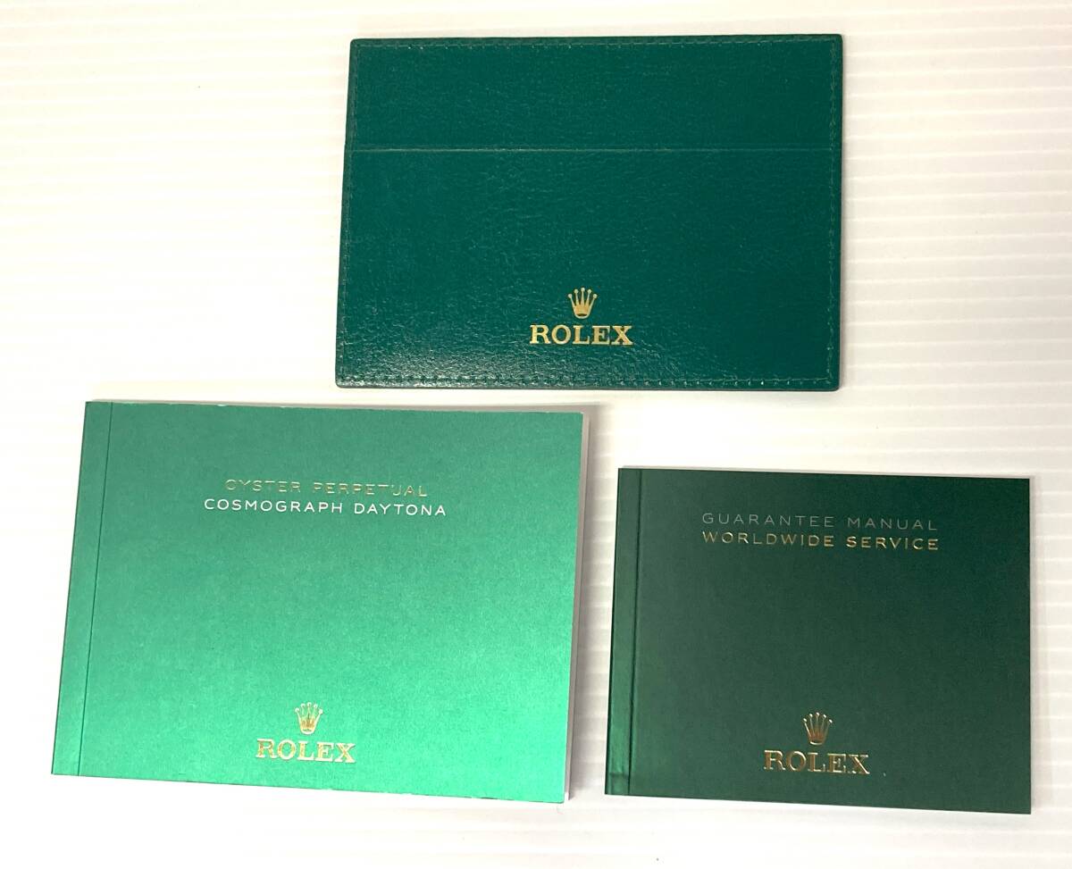 ★☆美品 純正 ROLEX ロレックス COSMOGRAPH DAYTONA デイトナ ベージュ 現行 Mサイズ 腕時計ケース BOX 箱 冊子 パスケース 29 ス☆★の画像10